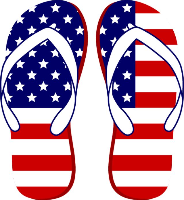 Grab This Free Clip Art and Celebrate This 4th of July: American Flag Flip Flops