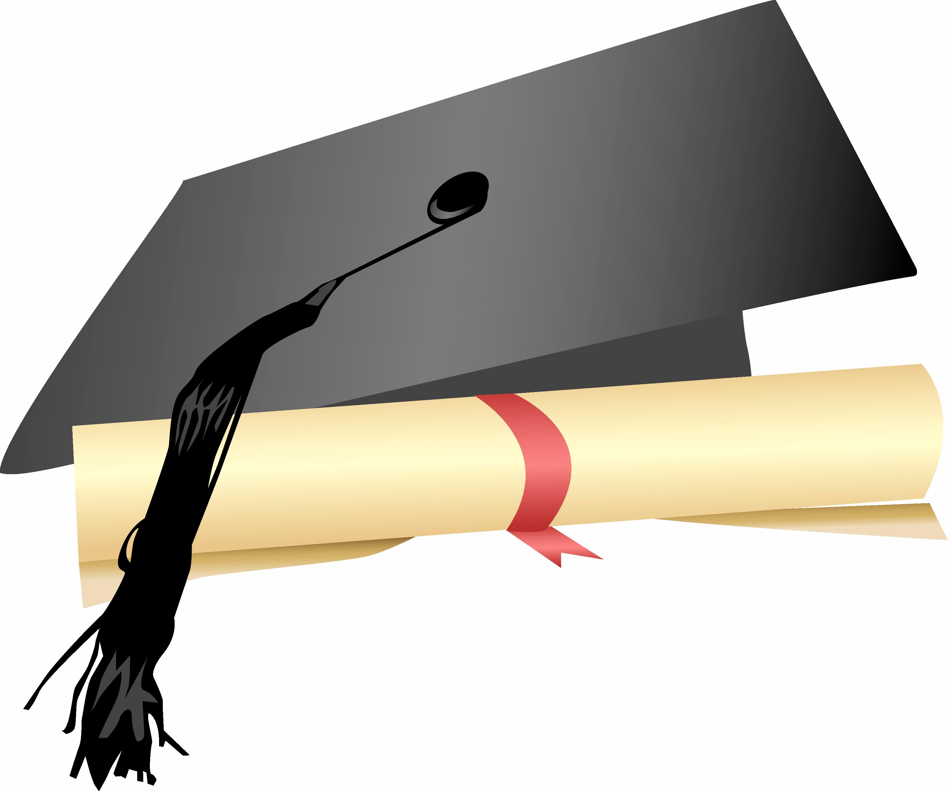 Graduation Cap And Diploma Cl - Clip Art Diploma