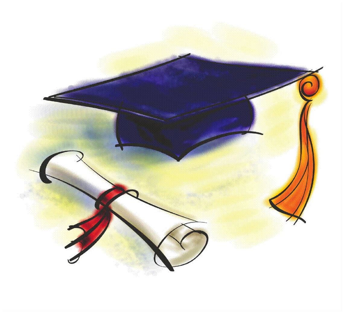 Graduation Cap Clip Art Free  - Cap And Diploma Clipart