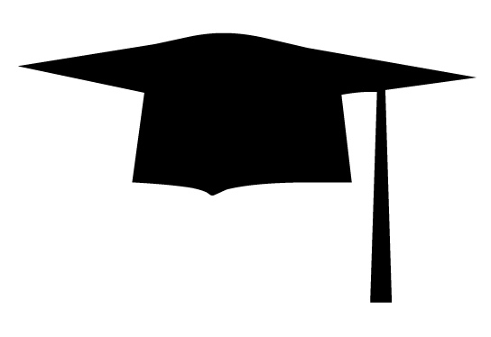 Flying Graduation Caps Clip A