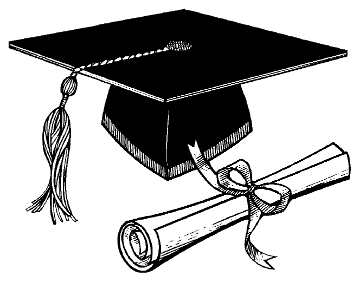 Graduation Scroll Clipart Kid - Cap And Diploma Clipart