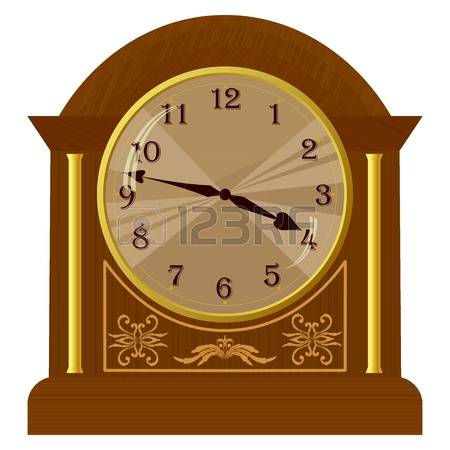 grandfather clock: Vector illustration of old floor clock