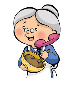 grandmother clipart black and