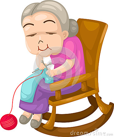 happy grandmother #cartoon .