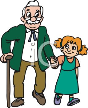 Grandpa And Granddaughter Cli - Grandpa Clip Art