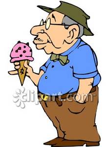Grandpa Clipart Grandpa Eating An Ice Cream Cone Royalty Free Clipart