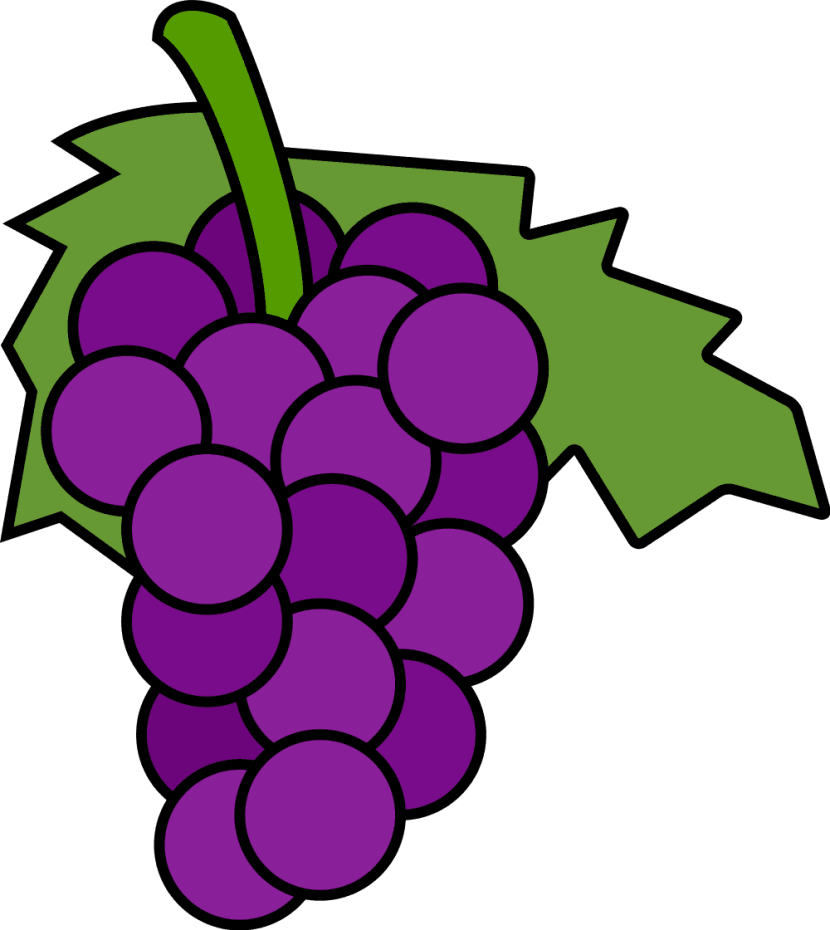 grapes clipart black and whit