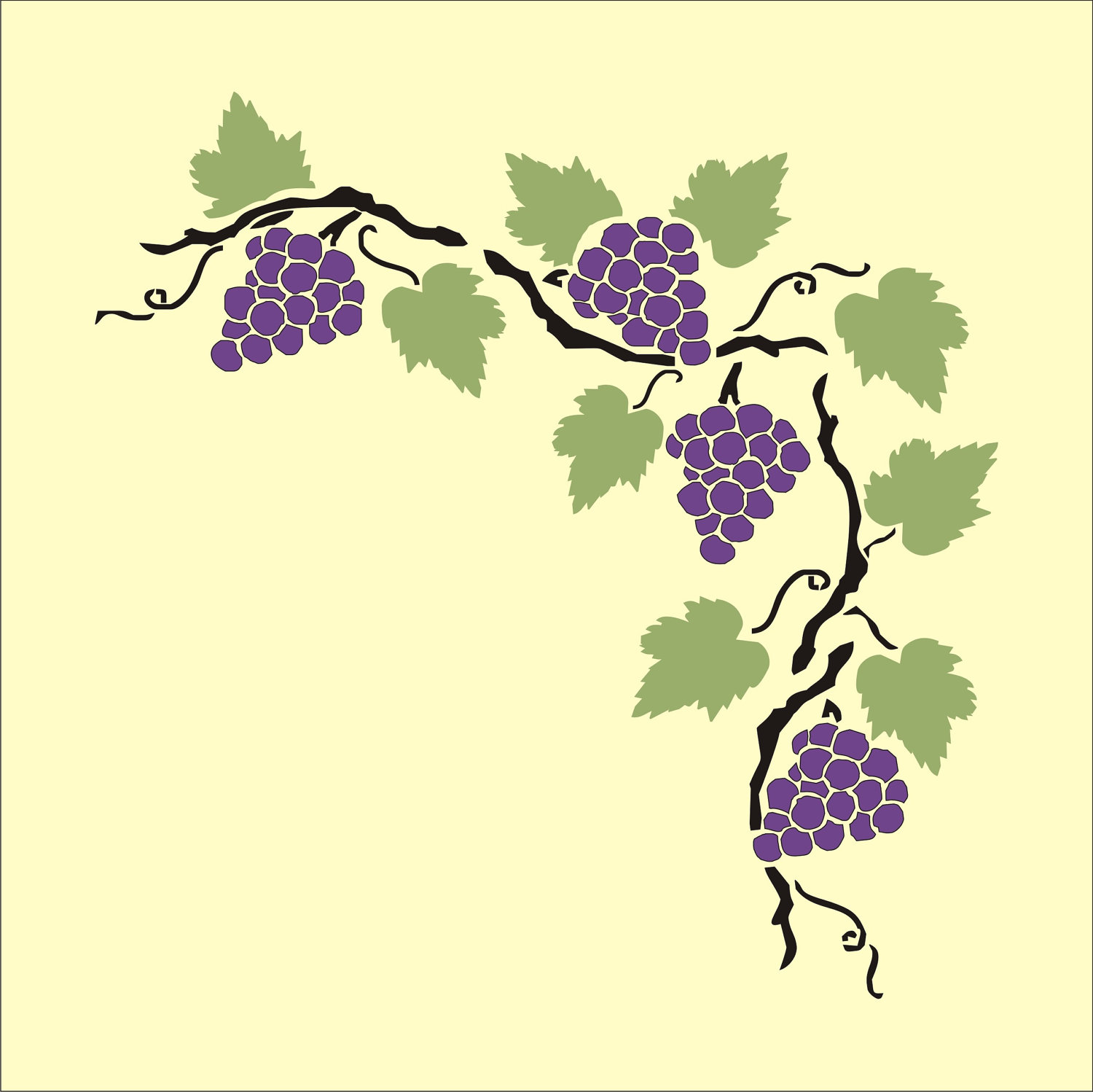 Grapevine Border Clipart Best - Grape Vine Clip Art