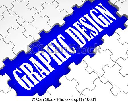 Graphic Design Puzzle Shows Digital Creativity - csp11710881
