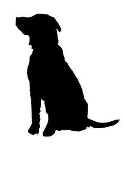 Dog Silhouette Clipart. Dog B