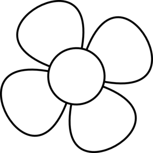 Clip Art Flowers Black and .