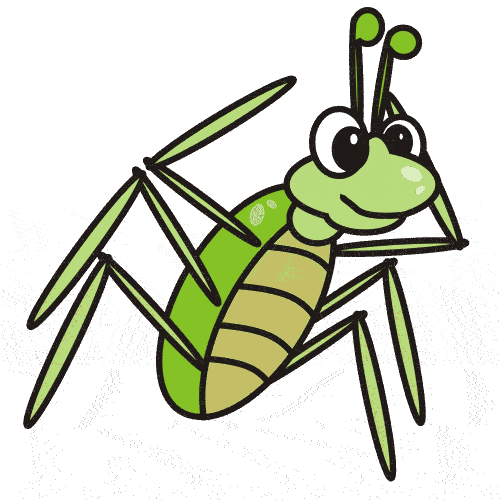 Cartoon Grasshopper clip art 