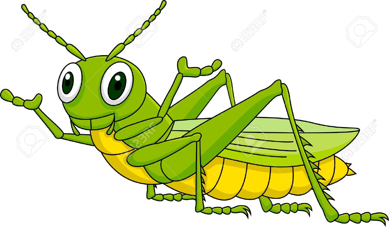 Ant and grasshopper clipart; 