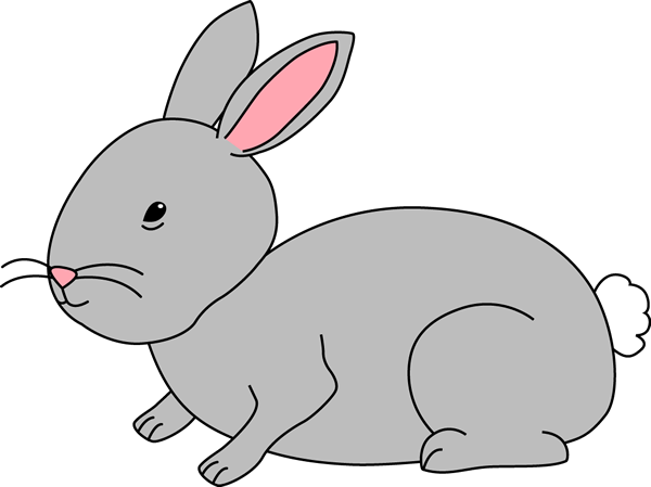 Gray Bunny Rabbit - Bunnies Clip Art