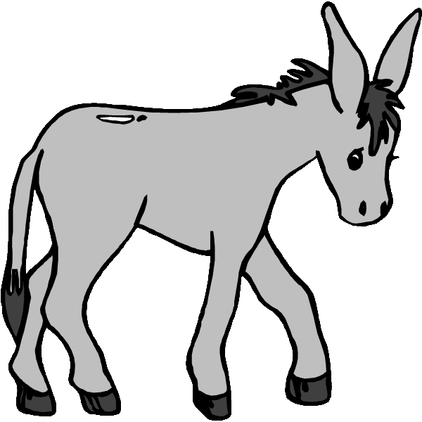 gray donkey clipart. Size: 75 Kb. Left click to view full size