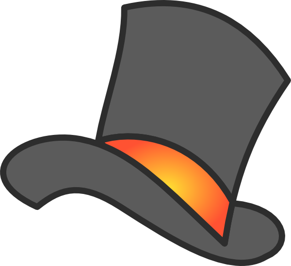 Gray Top Hat Clip Art At Clke - Top Hat Clip Art