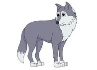 gray wolf standing clipart. S - Clipart Wolf