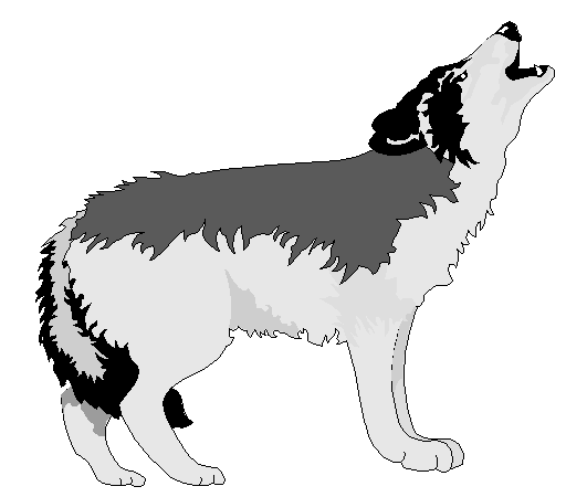 Graywolf Howling Clipart3 Gif - Clip Art Wolf