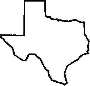 Texas State Clip Art. Outline