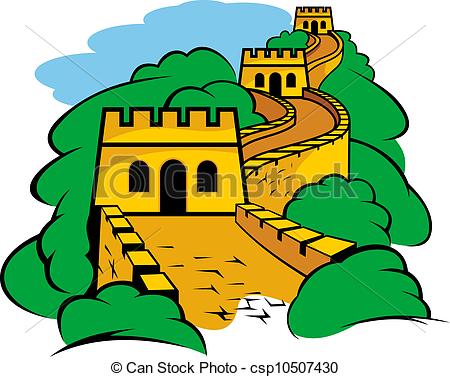 Great Wall in China - csp1050 - Great Wall Of China Clipart