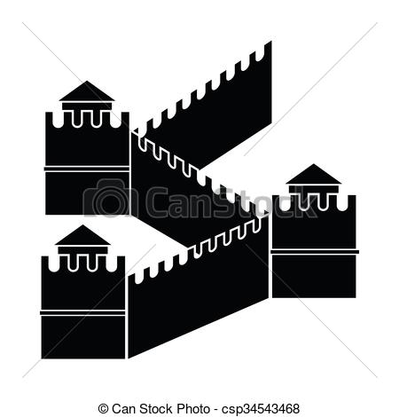 Great Wall of China icon, simple style - csp34543468