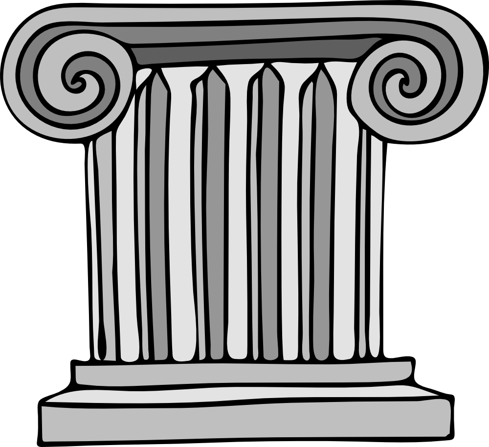 Greek Column and Laurel .