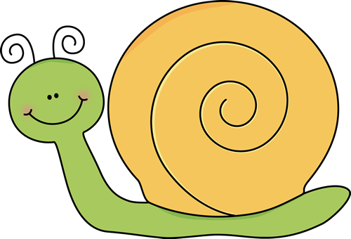 Green and Yellow Snail - Clip Art Snail