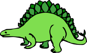 Green Cartoon Stegosaurus Cli - Stegosaurus Clip Art