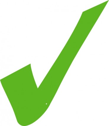 Green Check Mark Clip Art Fre - Checkmark Clip Art