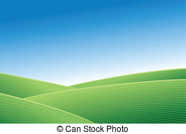... Green field and blue sky  - Field Clip Art
