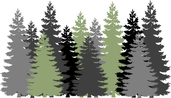 Green Gray Forest Clip Art At - Forest Clip Art
