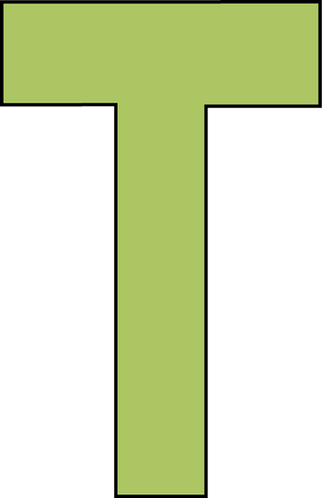 Green Letter T Clip Art Image Large Green Capital Letter T