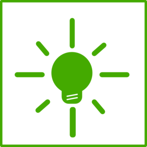 Green Light Bulb Energy Icon Clip Art