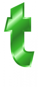 Green Metal Letter T