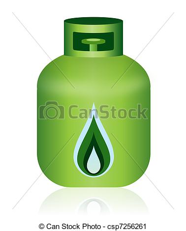 ... Green Natural Gas Bottle Icon - This illustration features.