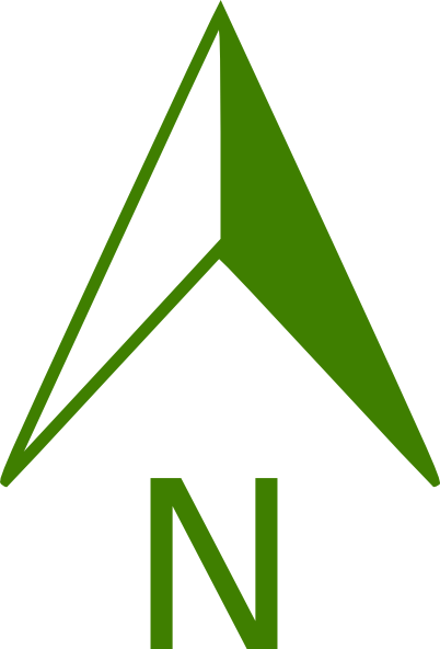 Green North Arrow clip art - vector clip art online, royalty free