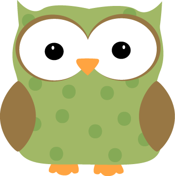 Green Polka Dot Owl - Owl Clip Art Free