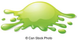 ... Green slime on white illustration