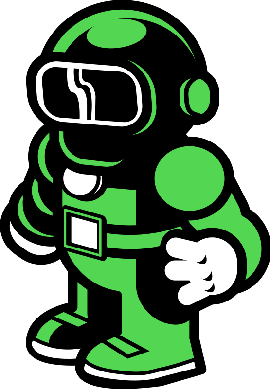 Green Spaceman - Spaceman Clipart