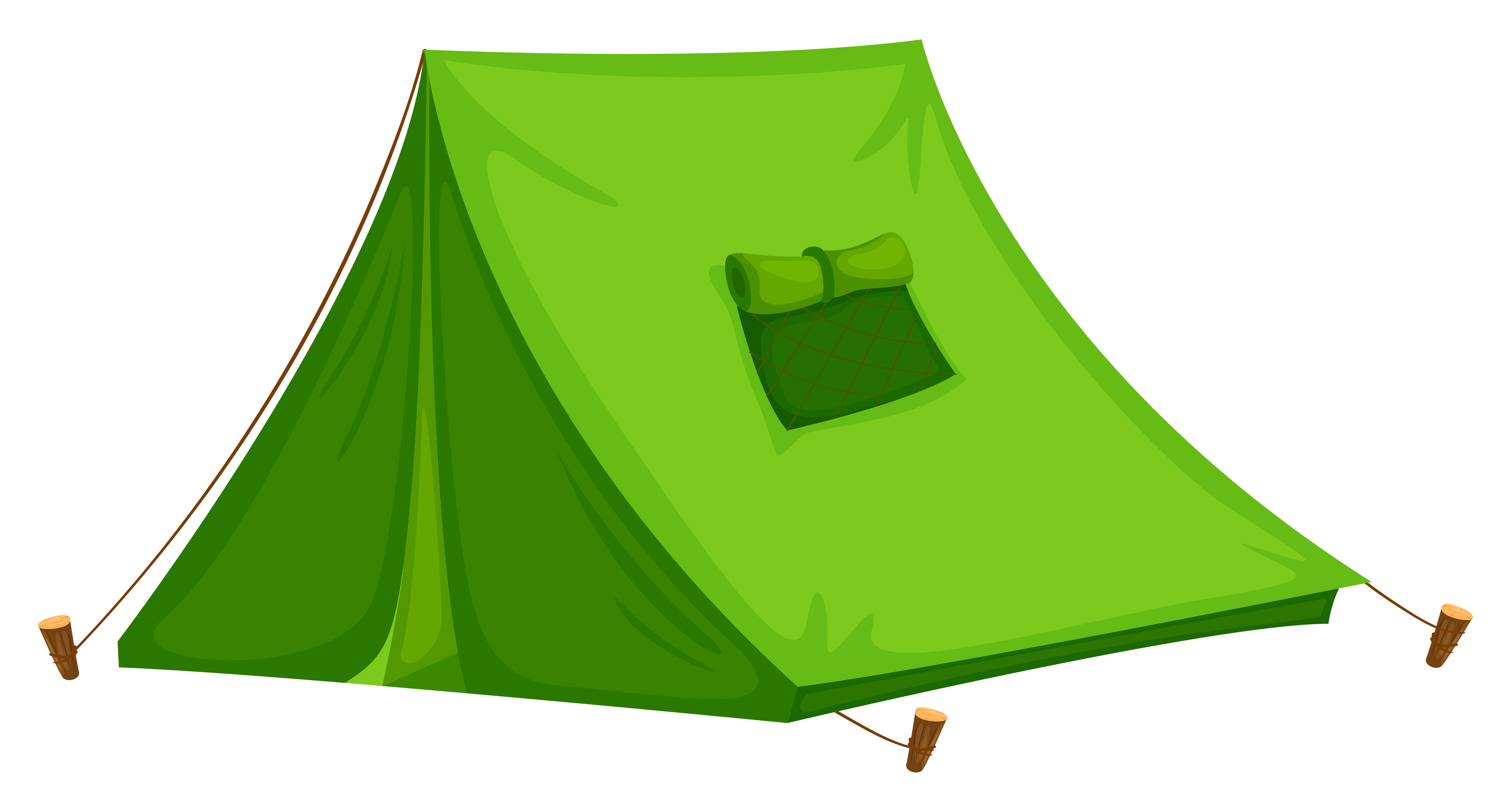 Tourist Green Tent PNG Clipar
