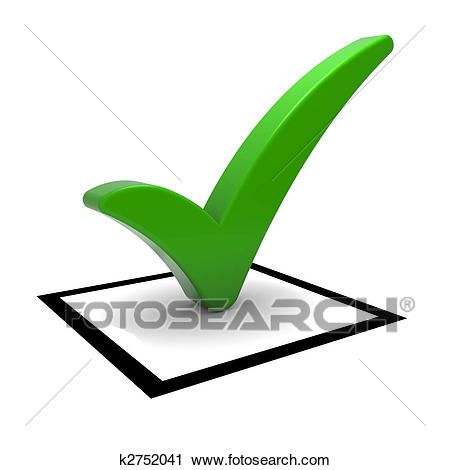Check box with green check mark isolated on white. Part of a series.