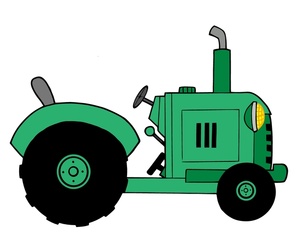 Green Tractor Clipart