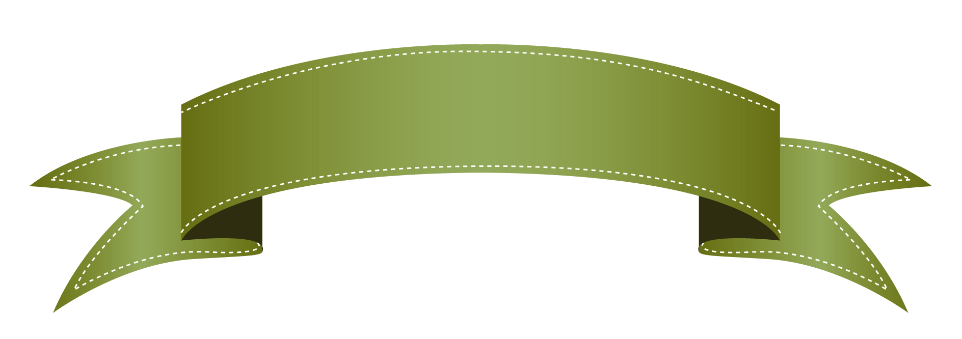 Green transparent banner clip - Clipart Banner