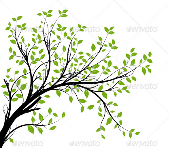 Green Tree Clip Art Branches