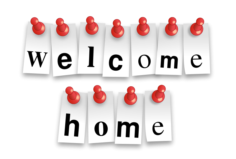 Greetings Welcome Home Clipart