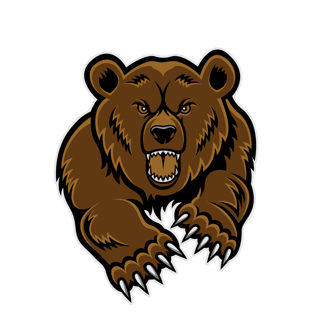 Grizzly Bear Mascot Clipart C - Grizzly Bear Clip Art