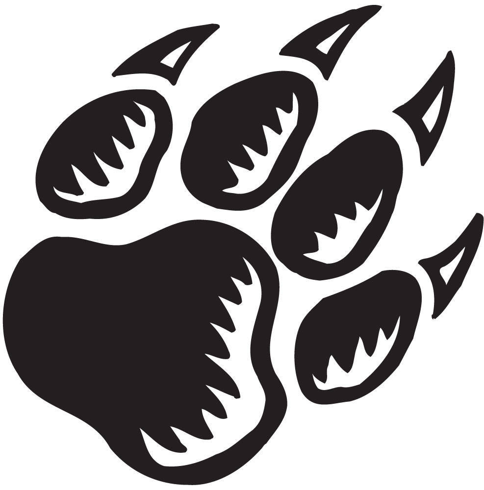Grizzly Bear Paw Clip Art ... Paw print wildcats on dog paws .