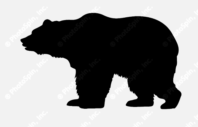 Grizzly Bear Silhouette Vecto - Bear Silhouette Clip Art