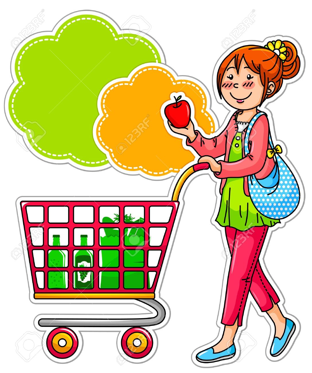 grocery clipart - Grocery Shopping Clipart