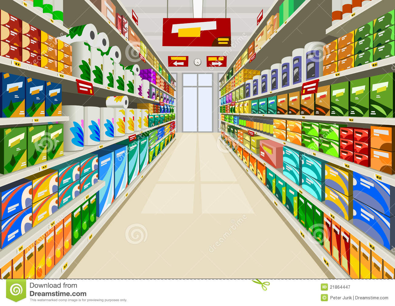 Grocery store aisle u0026midd